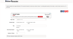 Desktop Screenshot of freebracketgenerator.com