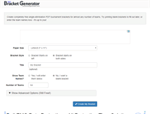 Tablet Screenshot of freebracketgenerator.com